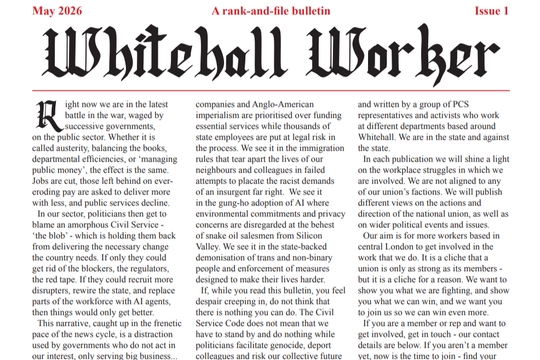 The Whitehall Worker Issue 1