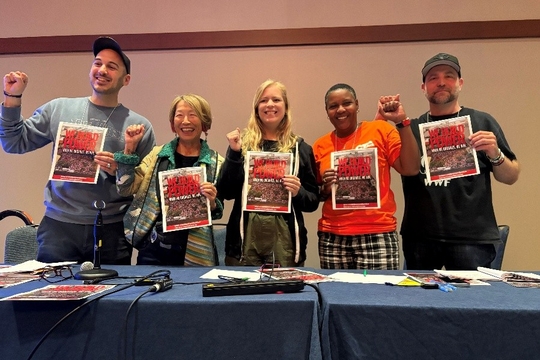 Picture of a panel at Labor Notes